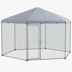 Gallinero Para Exterior De Acero 400x346x263 Cm-pawhut. Plata