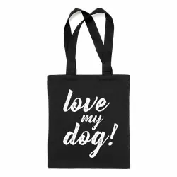 Bolsa tote The Pet Lover "Love my dog" color Negro