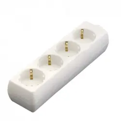 Eurobric Regleta sin Cable 4 Tomas Schuko Blanco