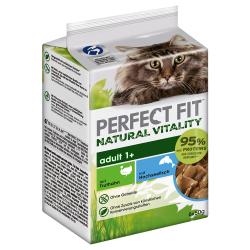 Perfect Fit Natural Vitality Adult 1+ - Pescado de alta mar y pavo (6 x 50 g)