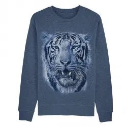 Sudadera Tigre Monocromática color Azul