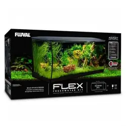 Acuario Flex 123 l para peces color Negro