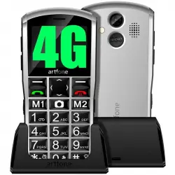 Artfone A400 4G Teléfono para Personas Mayores con Botón SOS Gris