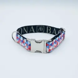 Baona collar doheny de nylon reciclado multicolor para perros