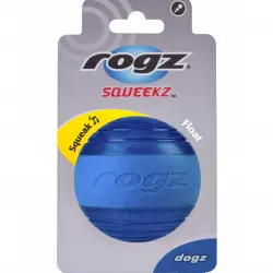 Rogz squeekz pelota de rebote azul para perros