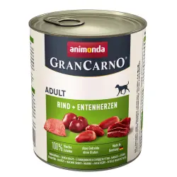 Animonda GranCarno Original Adult 6 x 800 g - Vacuno y corazón de pato