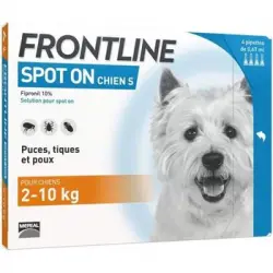 Frontline Spot On Dog 2-10kg - 4 Pipetas