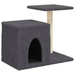 Rascador Para Gatos Con Postes De Sisal Gris Oscuro 50,5 Cm Vidaxl