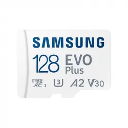 Samsung EVO Plus MicroSDXC 128GB UHS-I U3 V30 Clase 10 con Adaptador