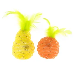 Set de juguetes para gatos TIAKI pera y naranja - Set de 2