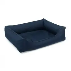 Cama Para Perro Sofá Mestizo Valencia 100x75cm Color Azul Marino/negro