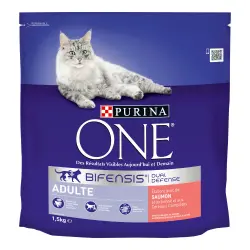 Purina ONE Adulto salmón y cereales integrales - 1,5 kg