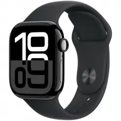 Apple Watch Series 10 GPS 42mm Caja Aluminio Negro Azabache con Correa Deportiva Negra S/M