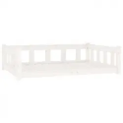 Cama Para Perros Madera Maciza De Pino Blanco 105,5x75,5x28 Cm Vidaxl