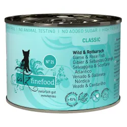 catz finefood en latas 6 x 200 g - Venado y gallineta nórdica