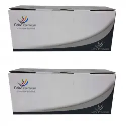 Color Premium Tóner Compatible con HP CF217A Negro Pack 2 Unidades