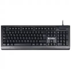 CoolBox COO-TEC04DNI Teclado USB con Lector de Tarjetas Inteligentes Negro