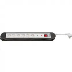 Goobay Regleta con Interruptor y Protección 6x Enchufes Schuko 1.5m Blanco