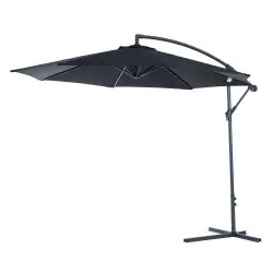 Parasol de exterior Outsunny para jardín color Negro