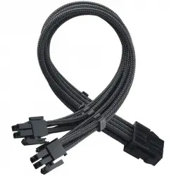 SilverStone PP07E-EPS8B Cable Extensor de Alimentación Flexible EPS 8 Pin a EPS/ATX 4+4 Pin 30cm Negro