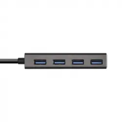 Aisens HUB USB 3.1 Tipo C a 4x USB 3.1 Tipo A 15cm Gris