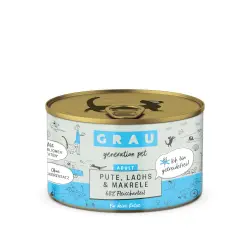 Grau Gourmet sin cereales 6 x 200 g - Pavo, salmón y caballa