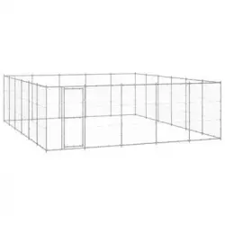 Perrera De Exterior De Acero Galvanizado 36,3 M² Vidaxl