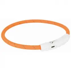 Trixie Collar De Aro Flash Usb Naranja