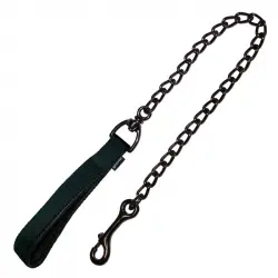 Correa De Cadena Classic Gloria Pets Negra 120 cm De Largo 1 Unidad.