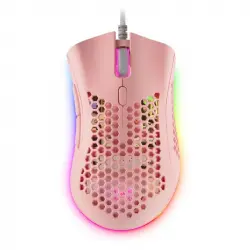 Mars Gaming MMEX Ratón Gaming RGB 32000DPI Rosa