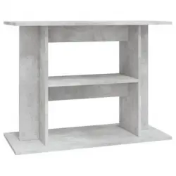 Soporte Para Acuario Madera Ingeniería Gris Hormigón 80x35x60cm Vidaxl