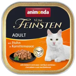 Animonda vom Feinsten Adult Sin cereales en salsa - 6 x 100 g - Pollo en salsa de zanahorias