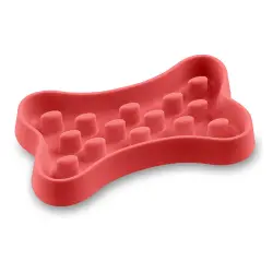 Here Sparky Bone comedero antivoracidad - rojo: 1,4 l, 35,9 x 20,4 x 5 cm  (L x An x Al)