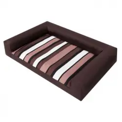 Cama Para Perro Victoria Talla L: 80x55x17 Marron Con Rayas