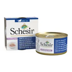 Schesir comida húmeda para gatos lata única - Natural con arroz: atún con anchoas - 85 g