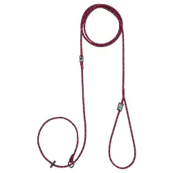 Correa antitirones Rukka® Joy Mini Retriever, roja para perros - S: 180 cm de largo, 4 mm de diámetro