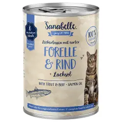 Sanabelle All Meat 6 x 400 g para gatos - Trucha y vacuno