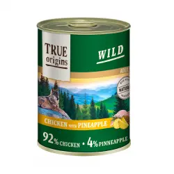 True Origins Adult Wild Pollo y Piña lata para perros