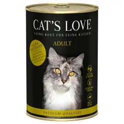 Cat's Love 6 x 400 g comida húmeda para gatos - Ternera y Pavo