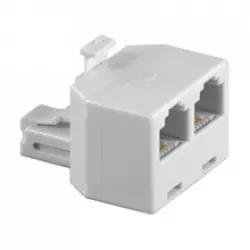 Goobay Bifurcador RJ11 para Telefonía Blanco