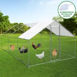 Jaula Aves De Corral Valla Cercado Caja Pollos Acero Pollos 4m X 6m X 2m