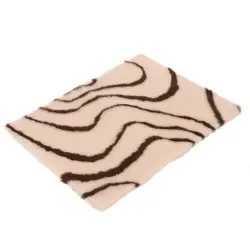 Manta para mascotas Vetbed® Isobed SL Wave, crema/marrón - 75 x 50 (L x An)