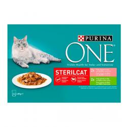 Purina One Esterilizados sobre en salsa para gatos