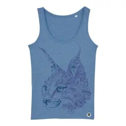 Camiseta de Tirantes Lince Mandala color Azul