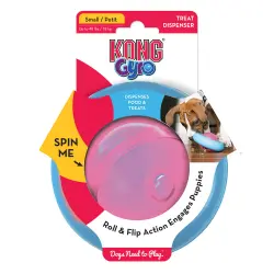 KONG Gyro juguete interactivo para cachorros - S: 12,7 x 7,6 cm (Diám x Al)