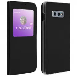 Avizar Funda Libro con Ventana Negra para Samsung Galaxy S10e