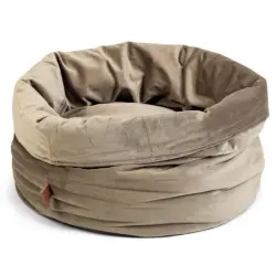 Cama de terciopelo para gatos color Gris