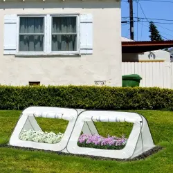 Invernadero de Jardín para Cultivo de Plantas y Flores Blanco. color Blanco