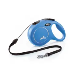 Correa Flexi New Classic Cordón para perros hasta 12 Kg (5 m) (Azul)