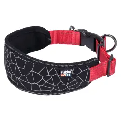 Rukka® Cube Soft collar, rojo / negro - Talla L: 45-70 cm de perímetro del cuello, An 30 mm